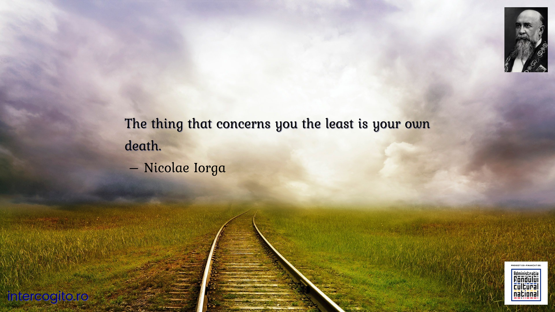 The thing that concerns you the least is your own death.