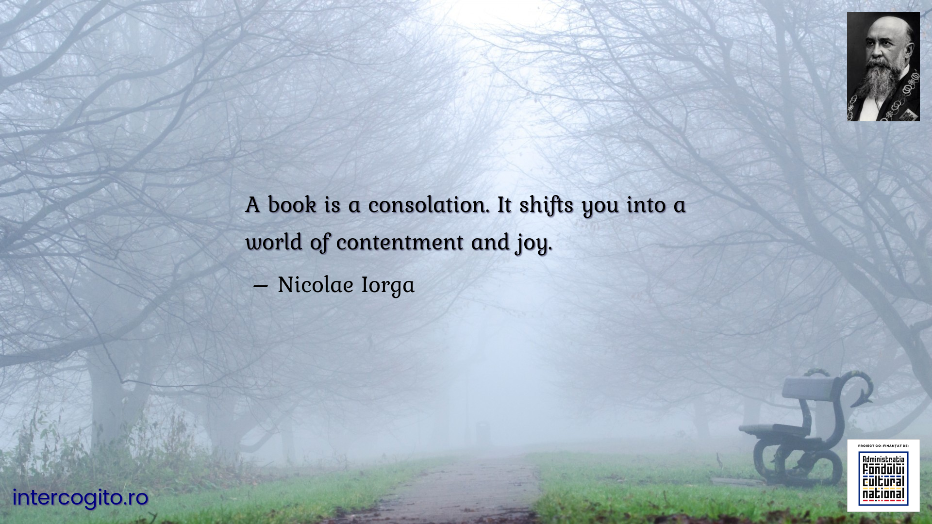 A book is a consolation. It shifts you into a world of contentment and joy.