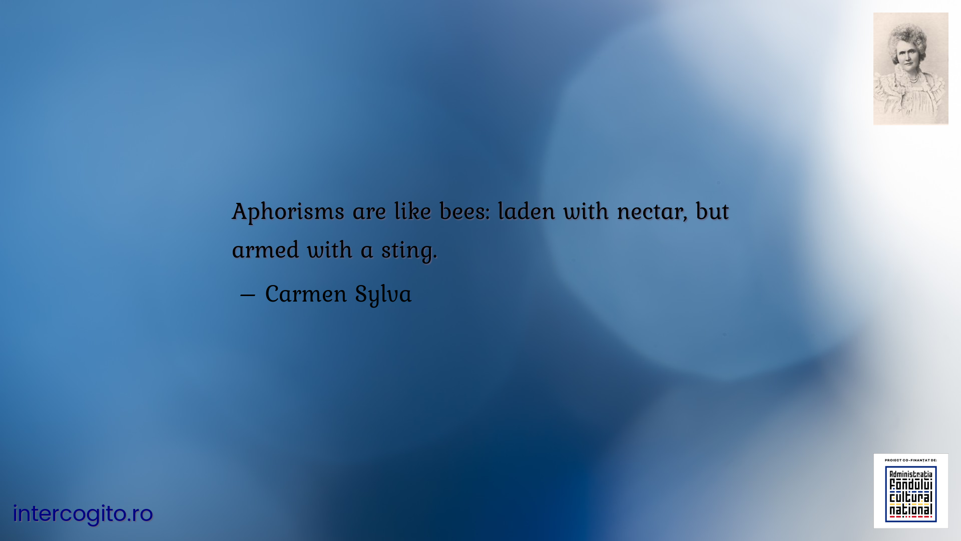 Aphorisms are like bees: laden with nectar, but armed with a sting.