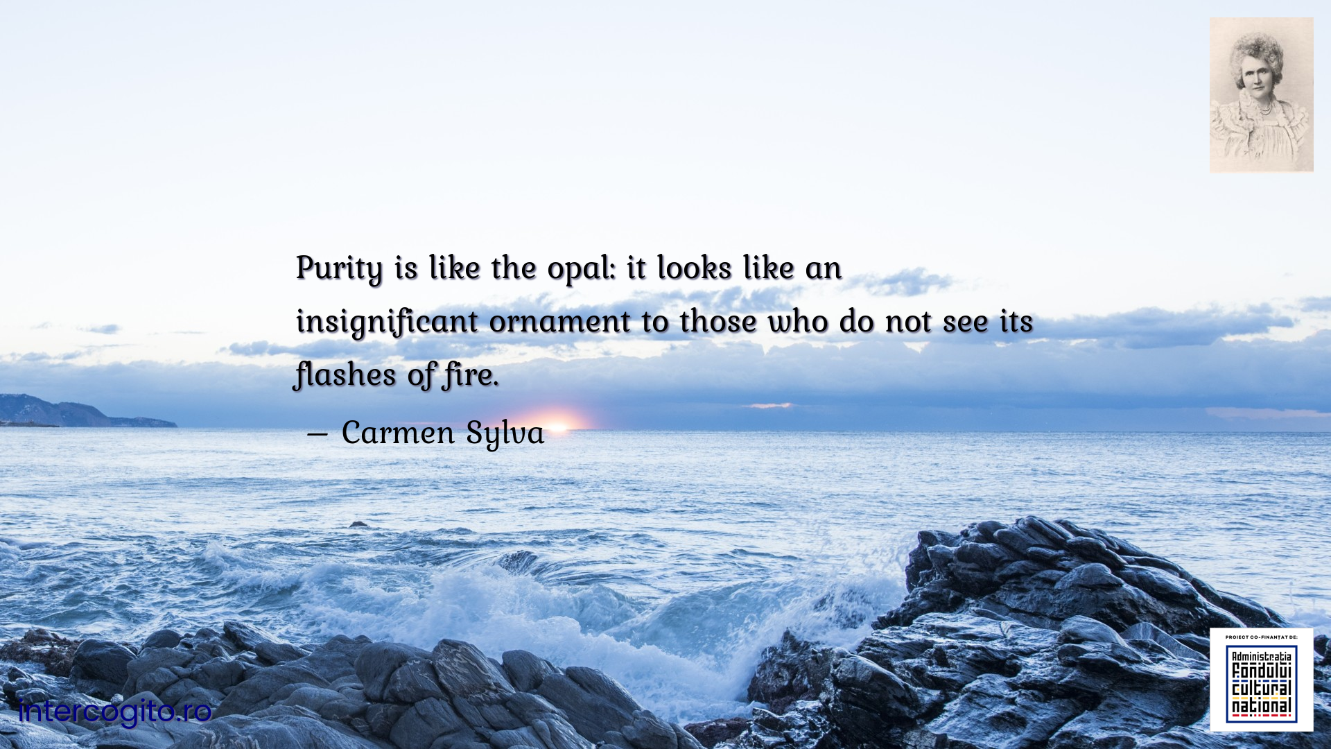 Purity is like the opal: it looks like an insignificant ornament to those who do not see its flashes of fire.