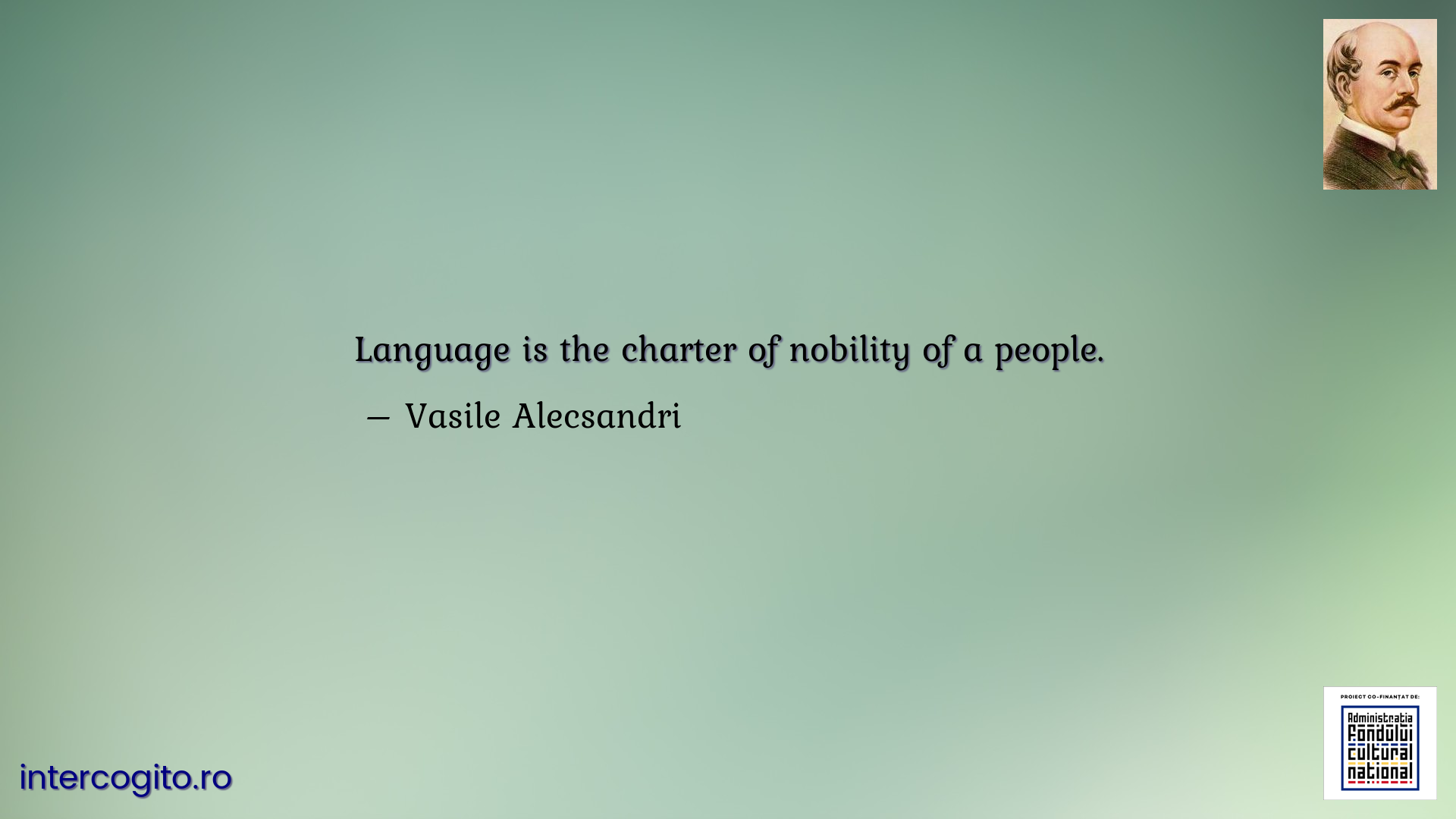 Language is the charter of nobility of a people.