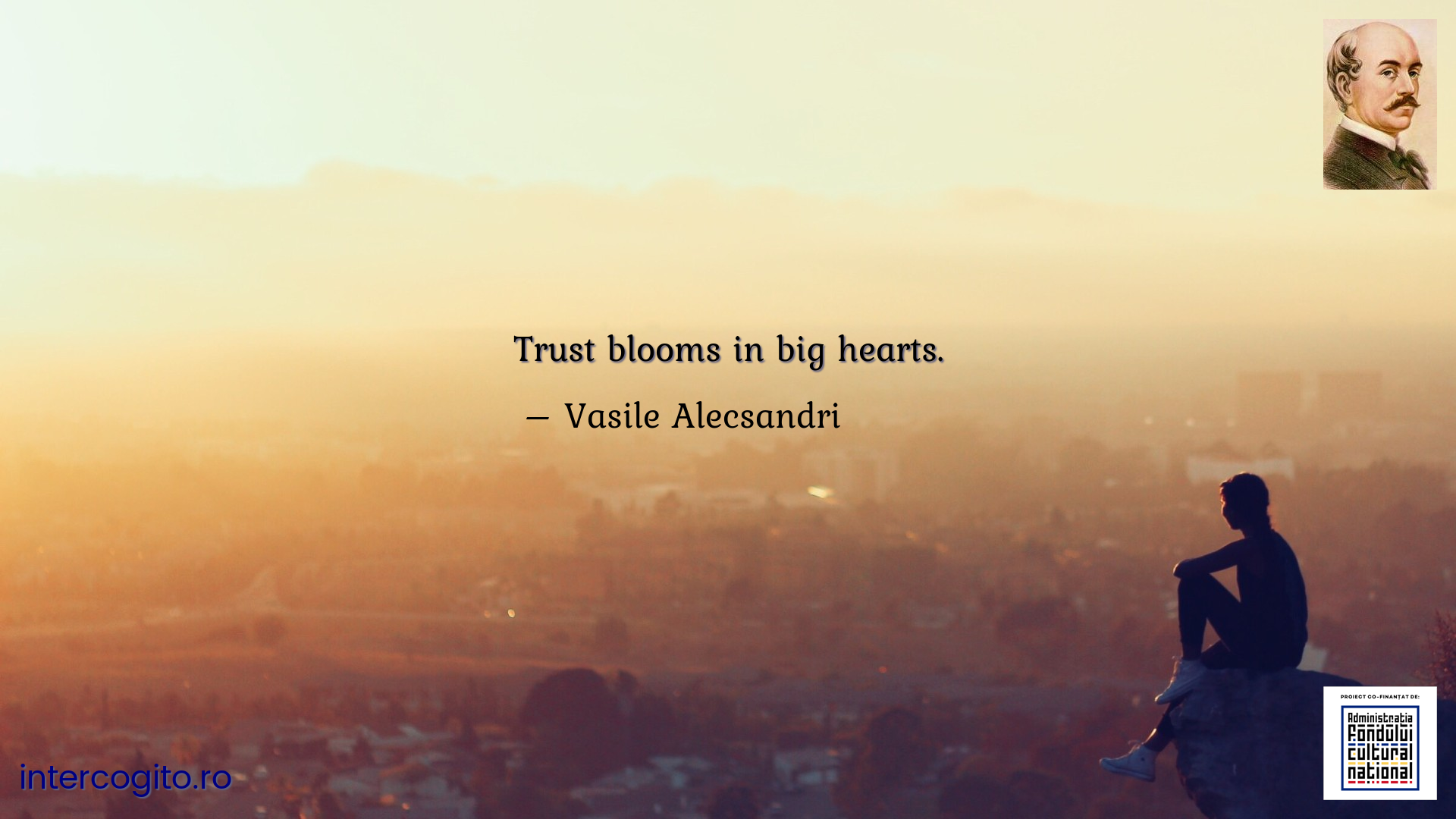 Trust blooms in big hearts.