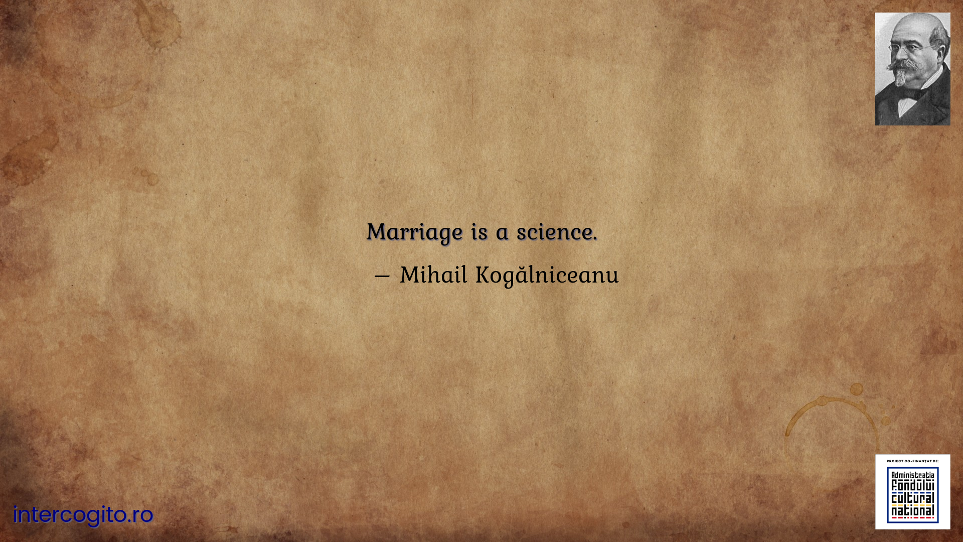 Marriage is a science.