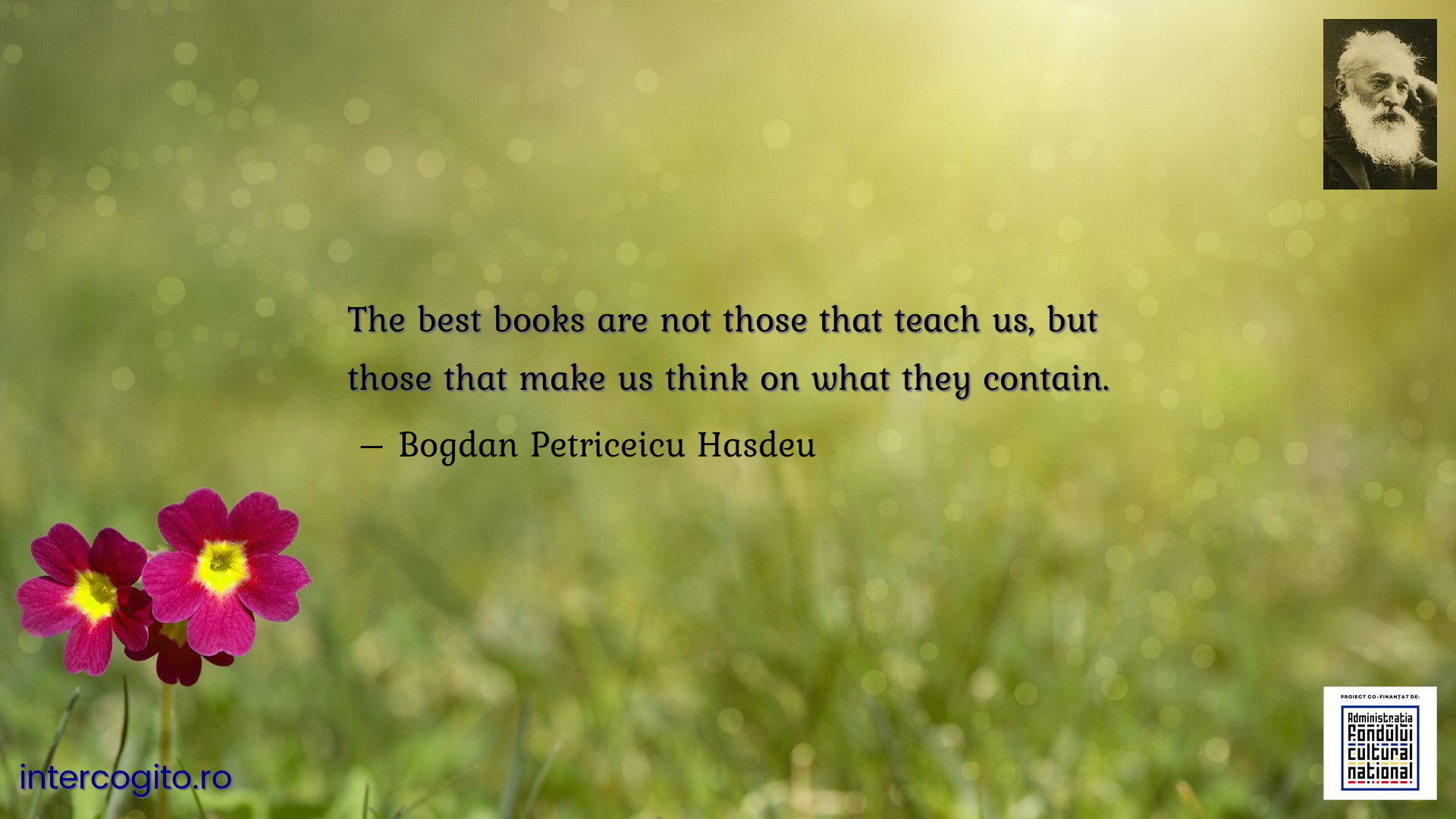 The best books are not those that teach us, but those that make us think on what they contain.