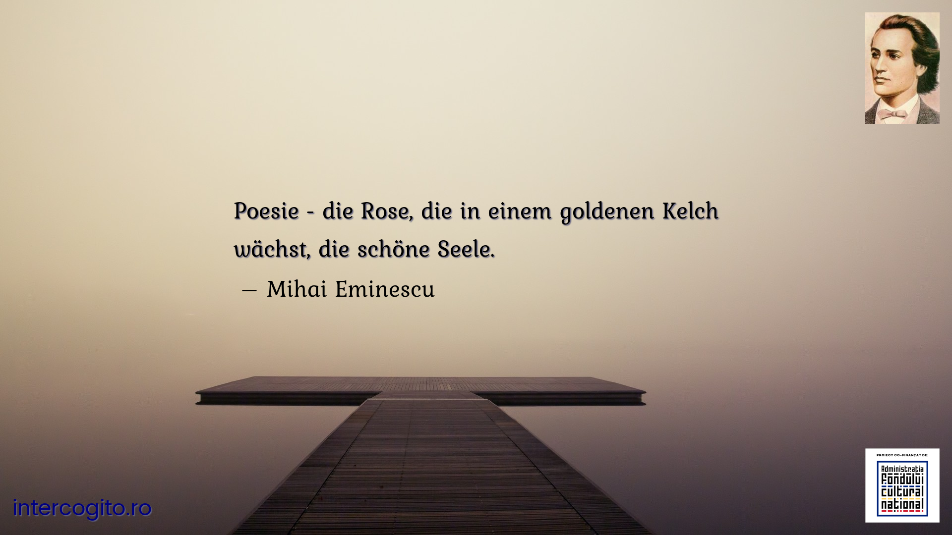 Poesie - die Rose, die in einem goldenen Kelch wächst, die schöne Seele. 
